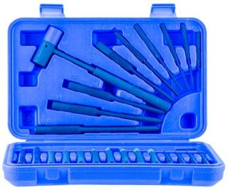 DAC Technologies GunMaster 24 Piece Drive Pin & Roll Punch Set with blue case